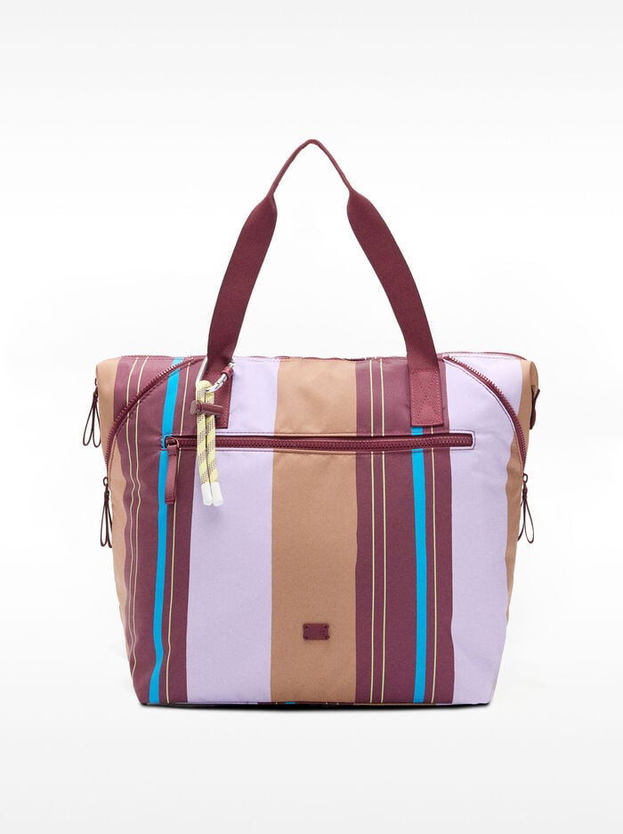 Bolso de viaje de nylon rayas