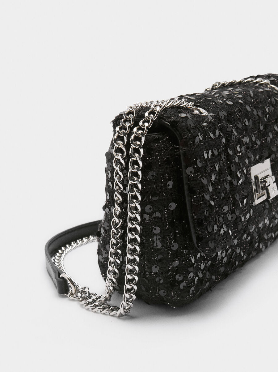 Bolso de hombro tweed