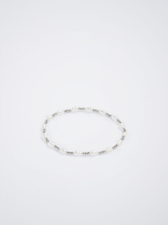 Bracelet With Freshwater Pearl, Silver, hi-res