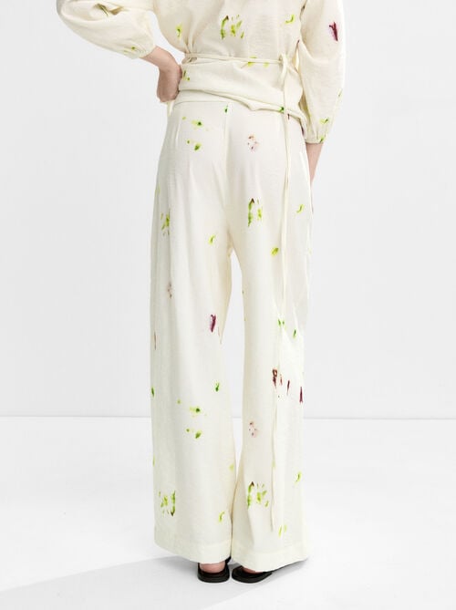 Pantalón recto estampado