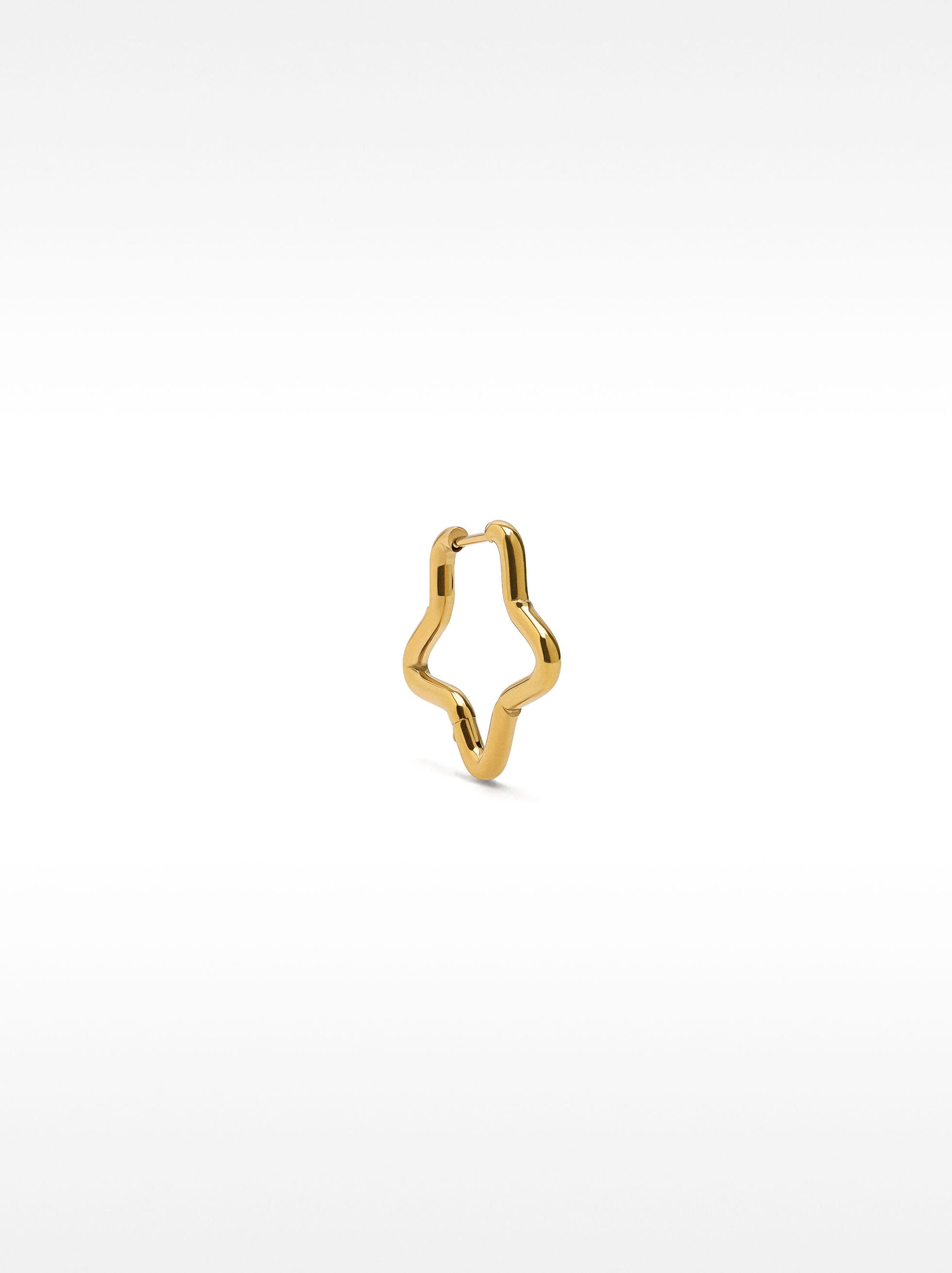 Star single hoop earring - stainless steel image number 0.0