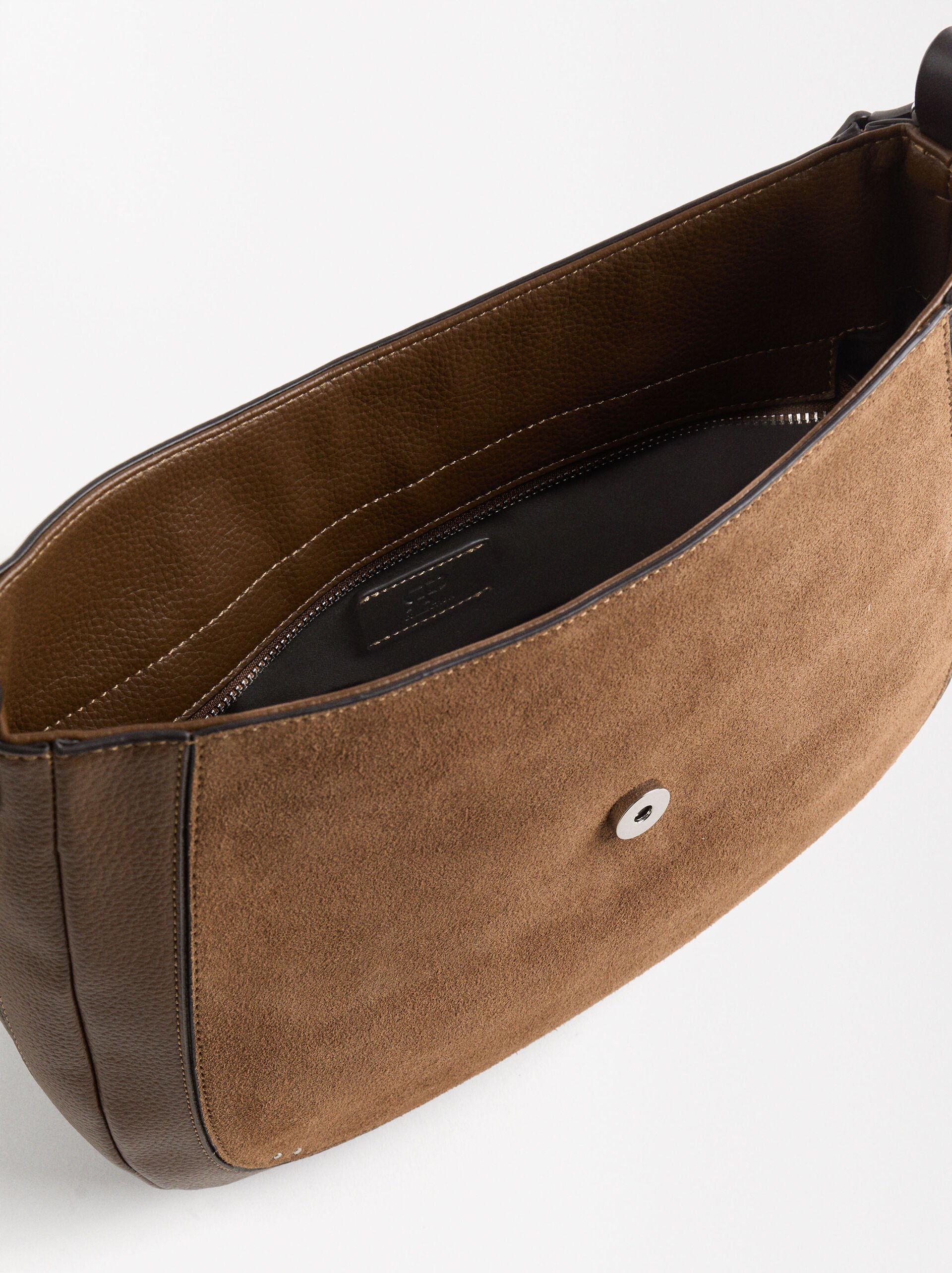 Shoulder bag with leather image number 4.0