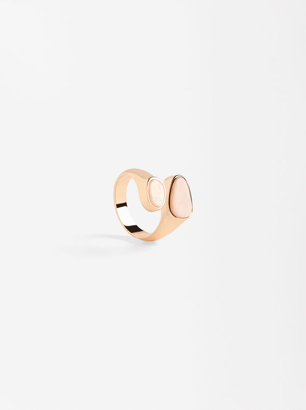 Anello incrociato perlato
