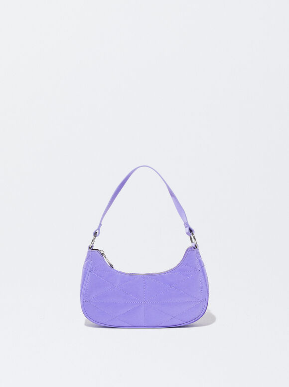 Quilted Shoulder Bag, Purple, hi-res