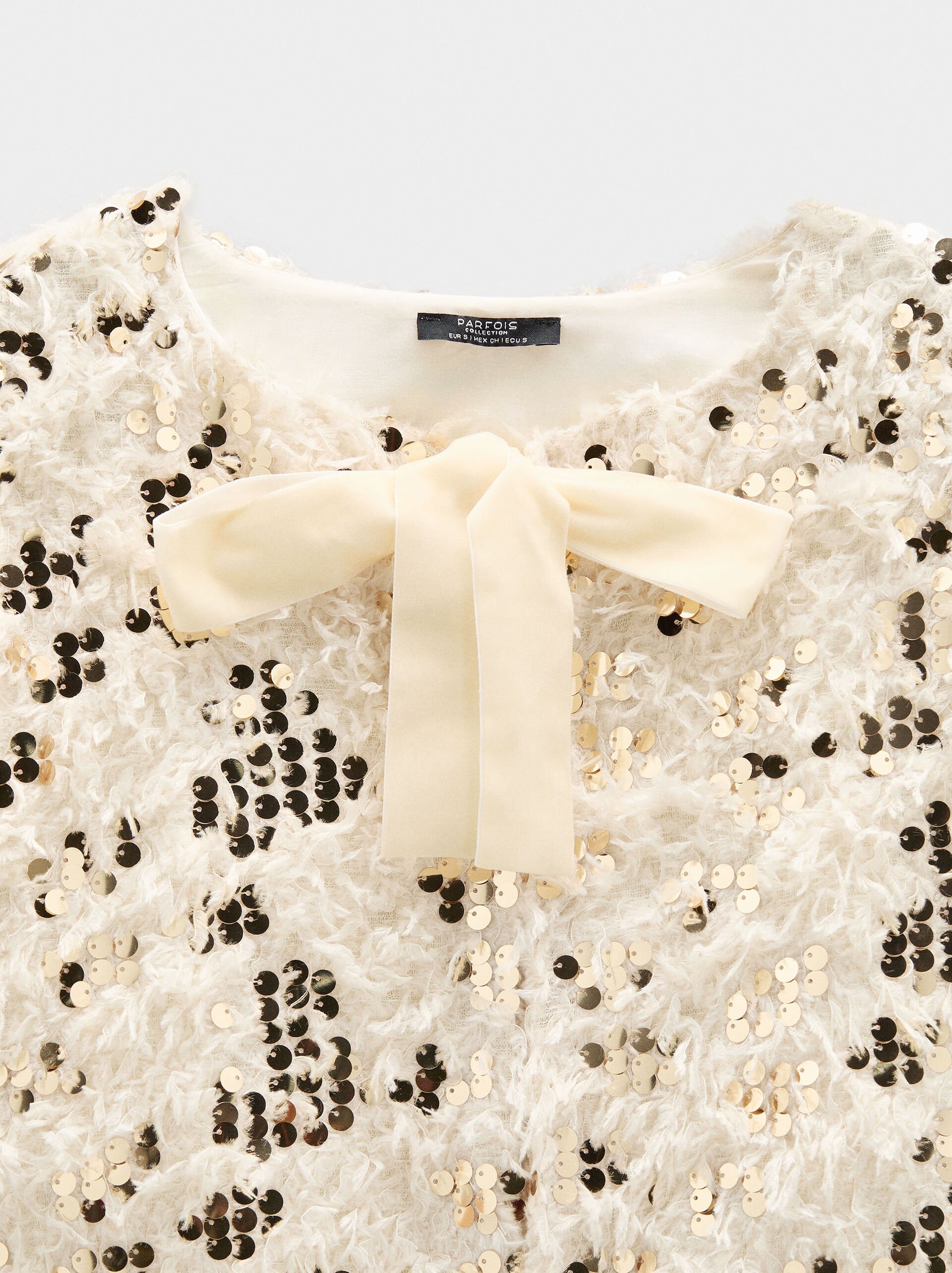 Voluminous cardigan with sequins image number 6.0