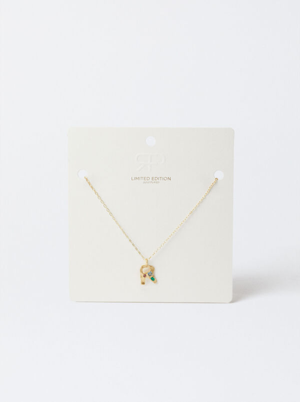 Gold-plated letter necklace 18k