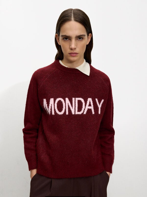 Jacquard knit sweater