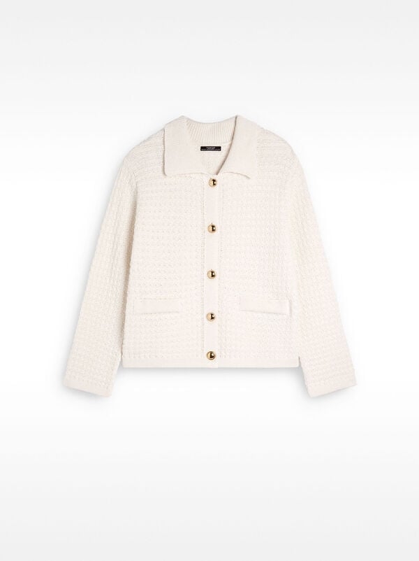 Textured knit cardigan