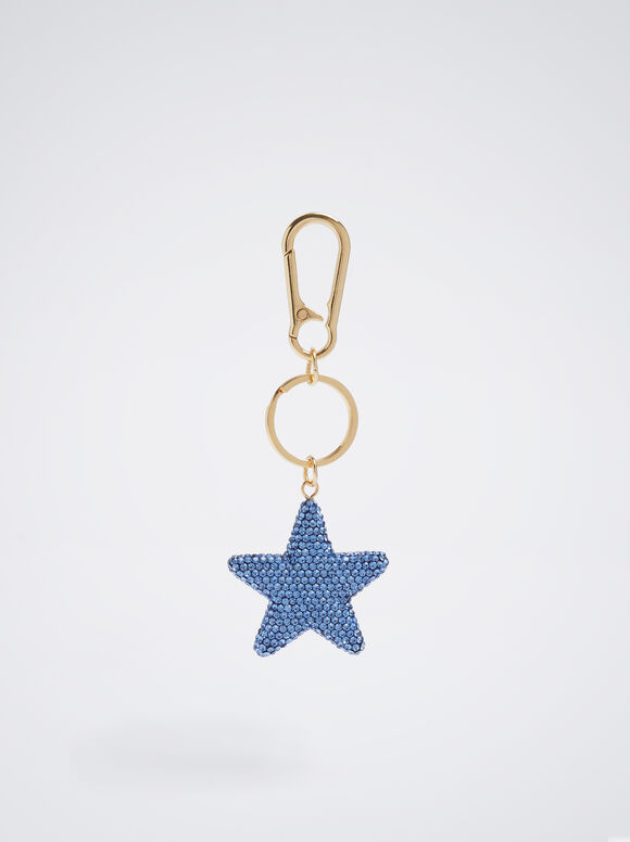 Star Key Chain, Blue, hi-res
