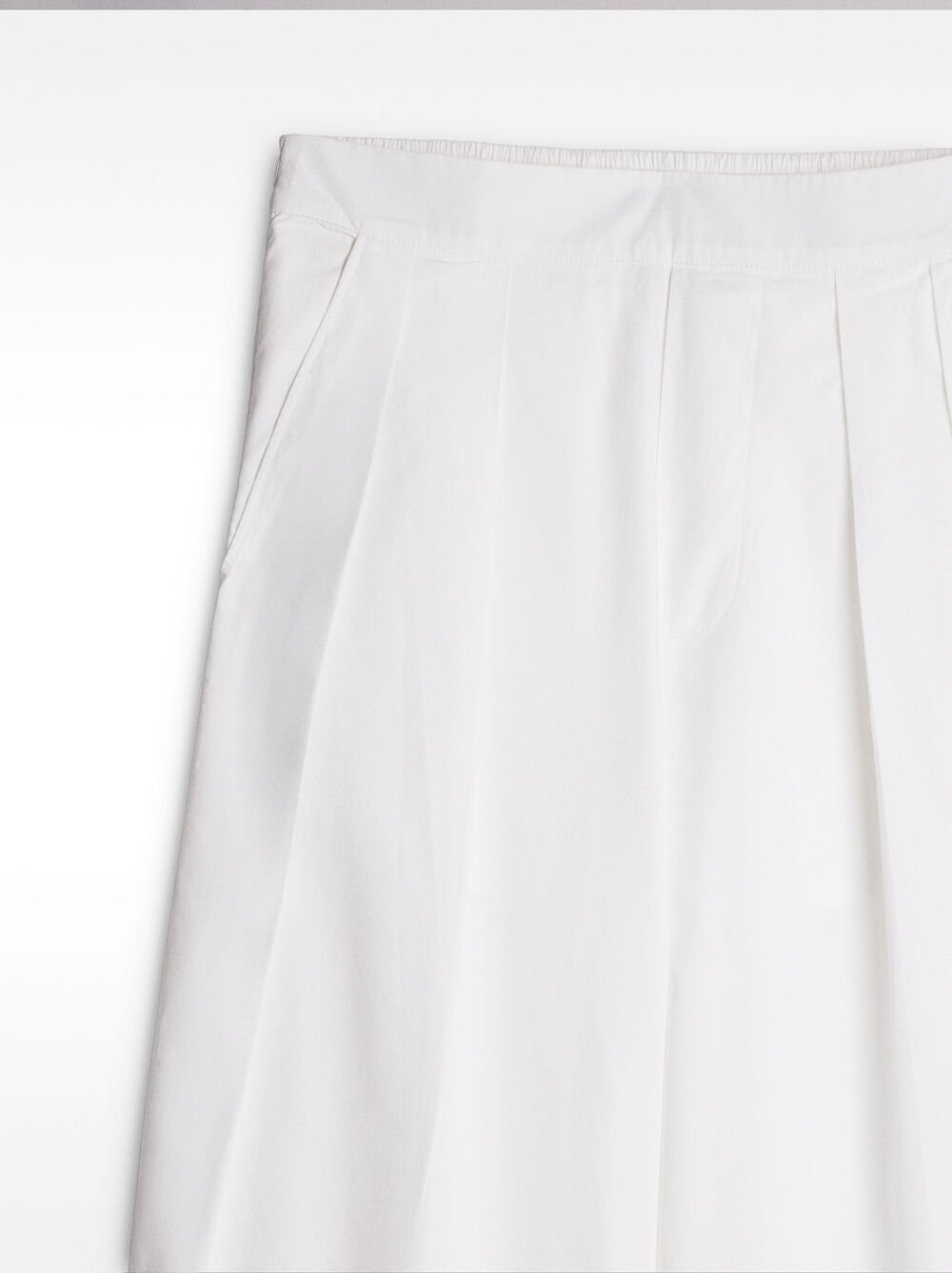 100% cotton pleated trousers