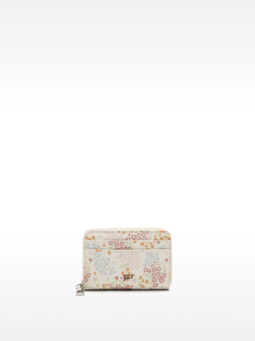 Wallet with textured floral print