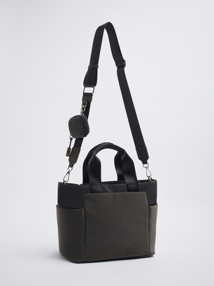 Nylon Tote Bag, Black, hi-res