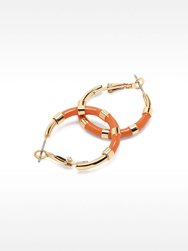 Enamelled hoops earrings