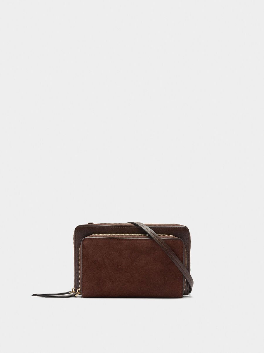 Cartera con piel y bandolera