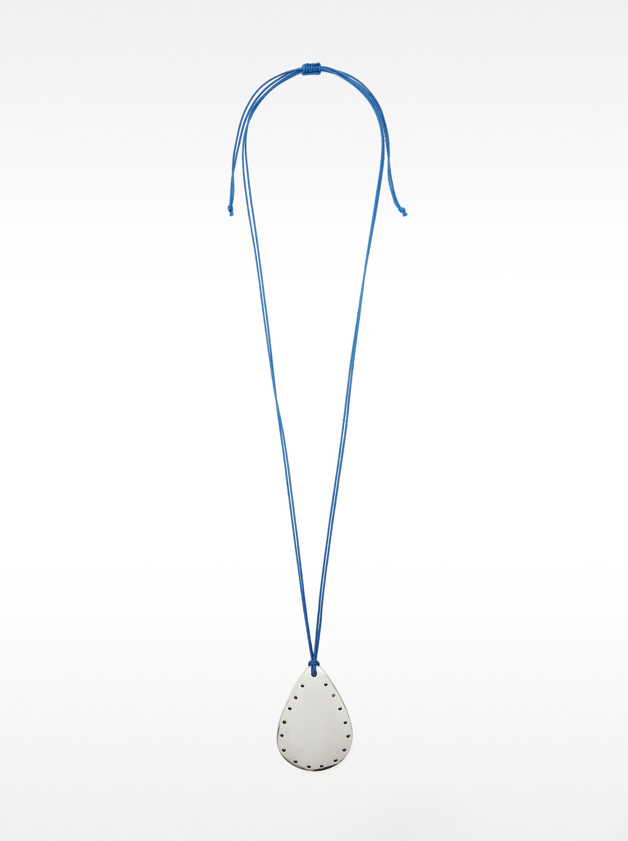 Necklace with cord oval pendant image number 1.0