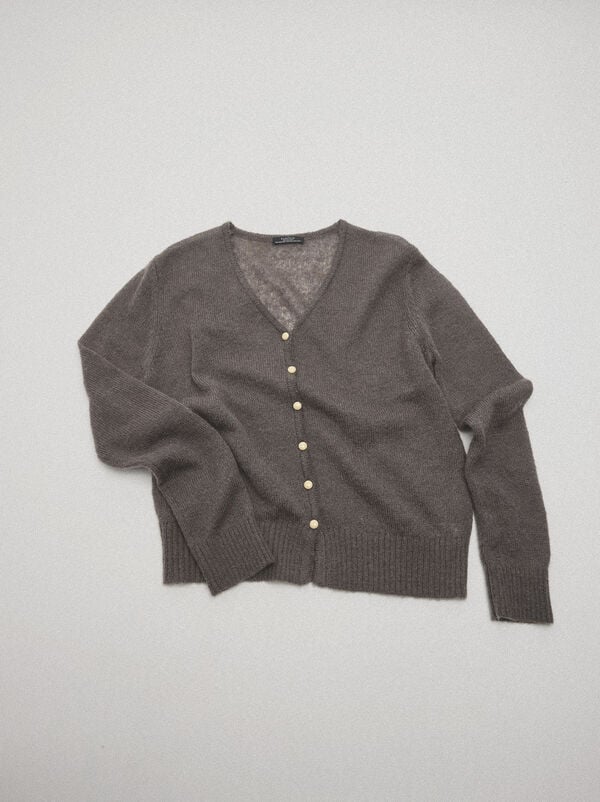 Cardigan en maille avec laine