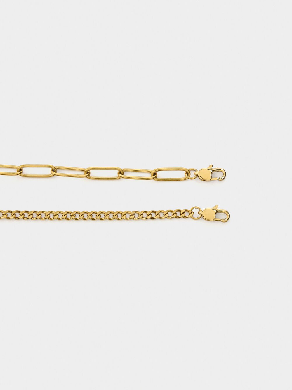 Double link necklace - stainless steel