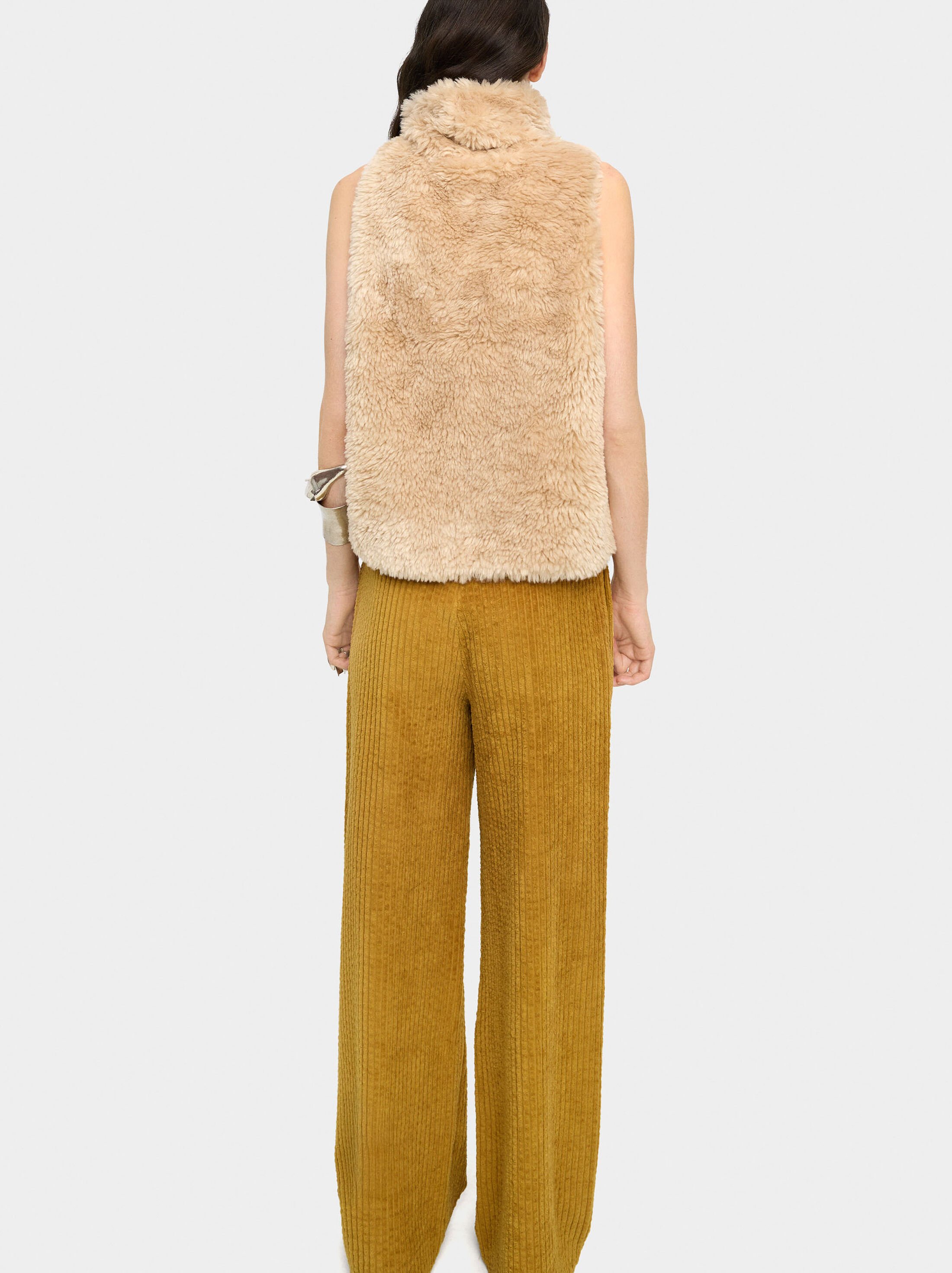 Corduroy trousers with 100% cotton image number 2.0
