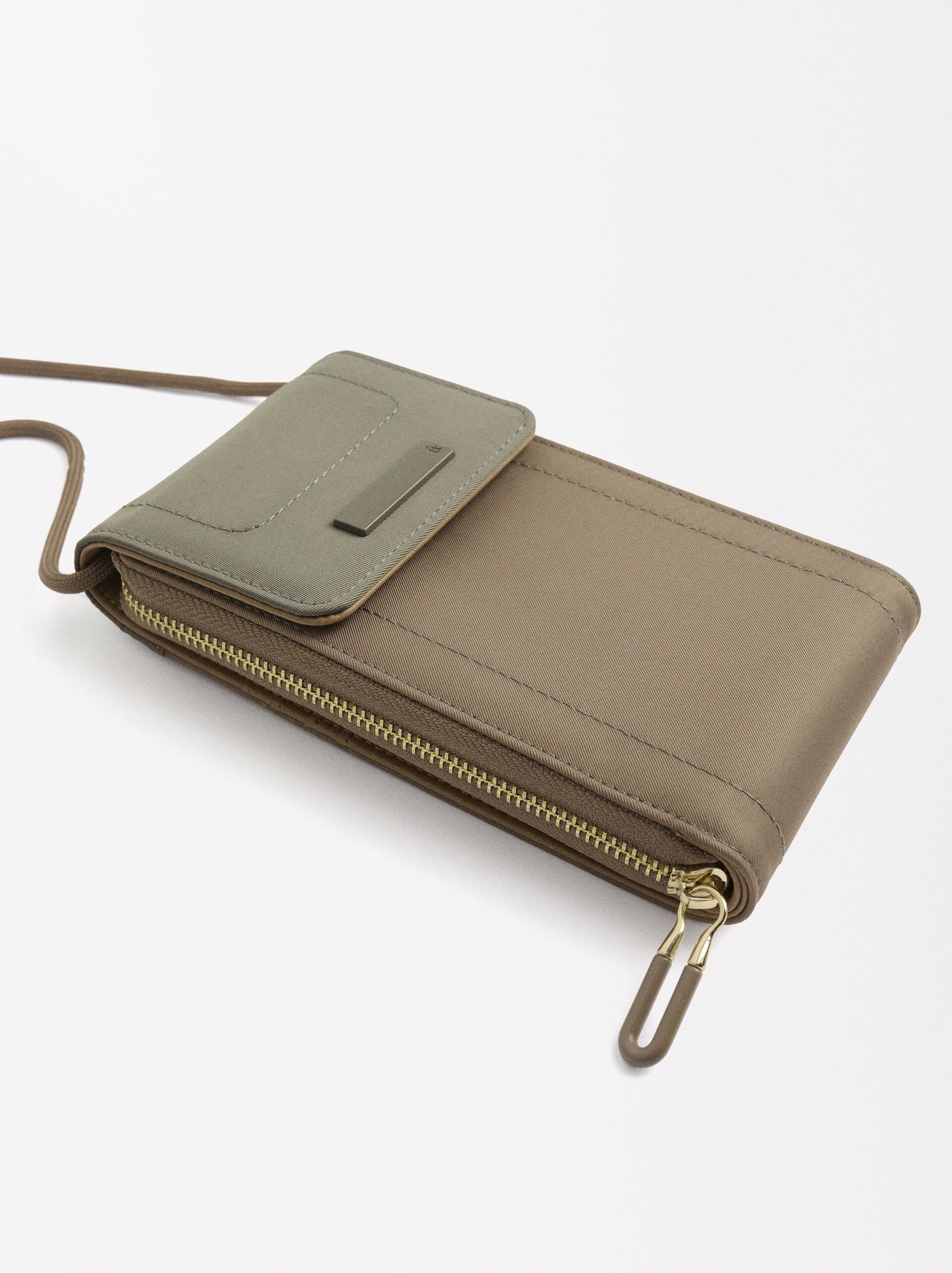 Nylon color block phone pouch image number 1.0