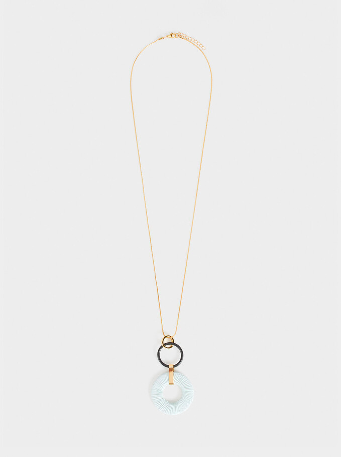 Long Necklace With Pendant, Green, hi-res
