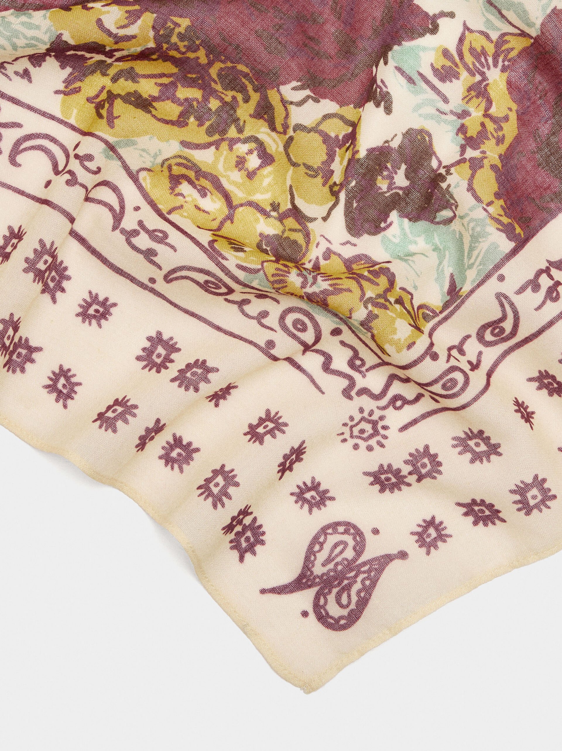 Square scarf 100% cotton image number 1.0