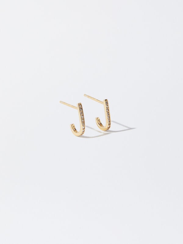 925 sterling silver hoops with zirconia
