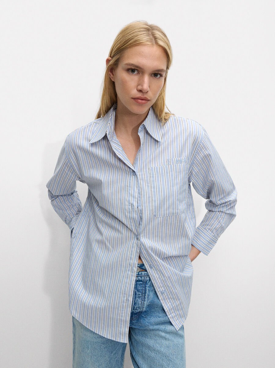 100% cotton striped shirt