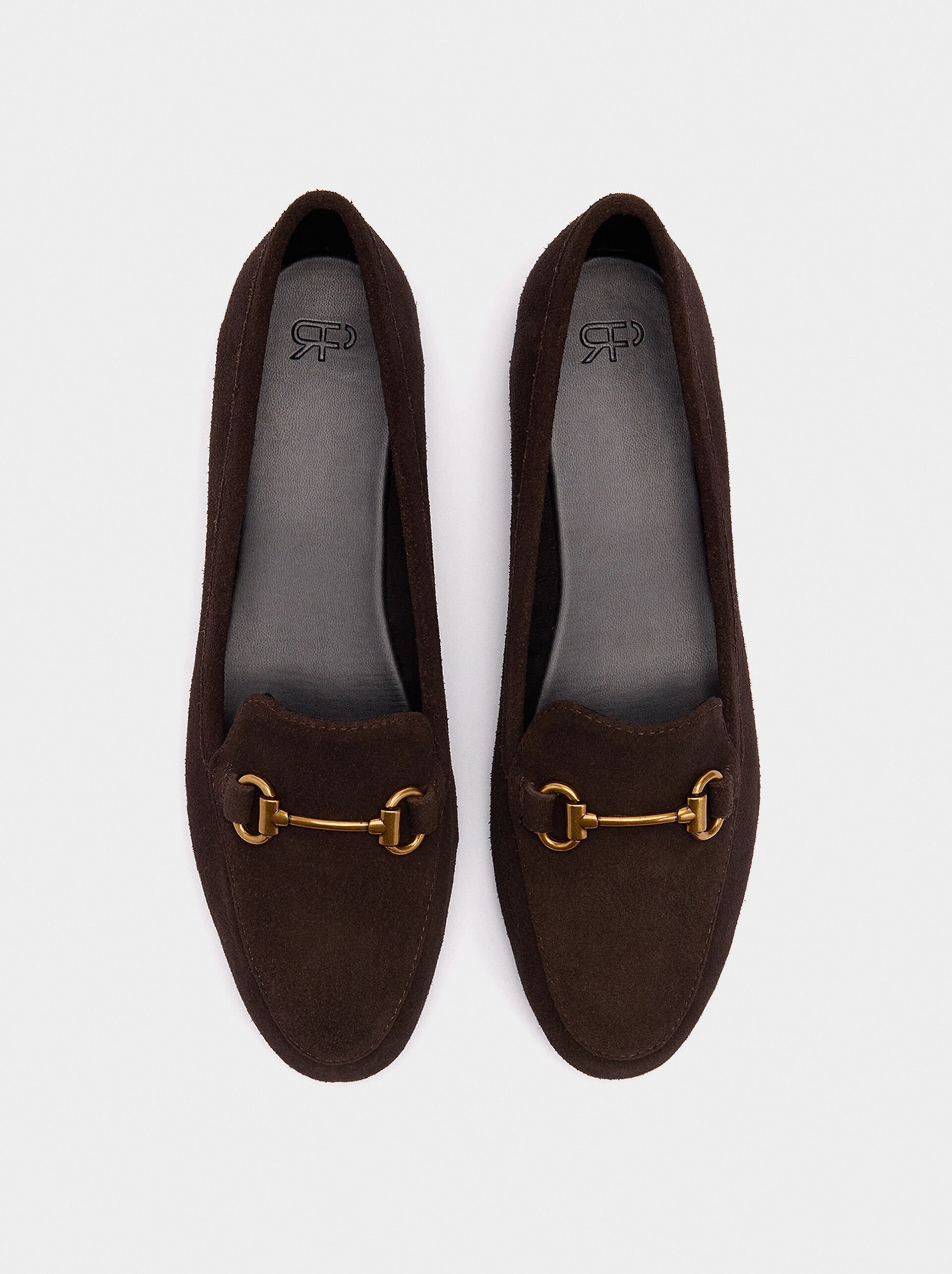 Leather loafers with buckle image number 0.0