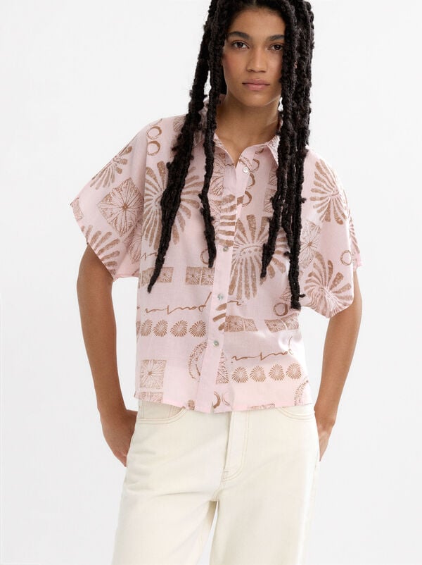 Printed shirt with 100% cotton