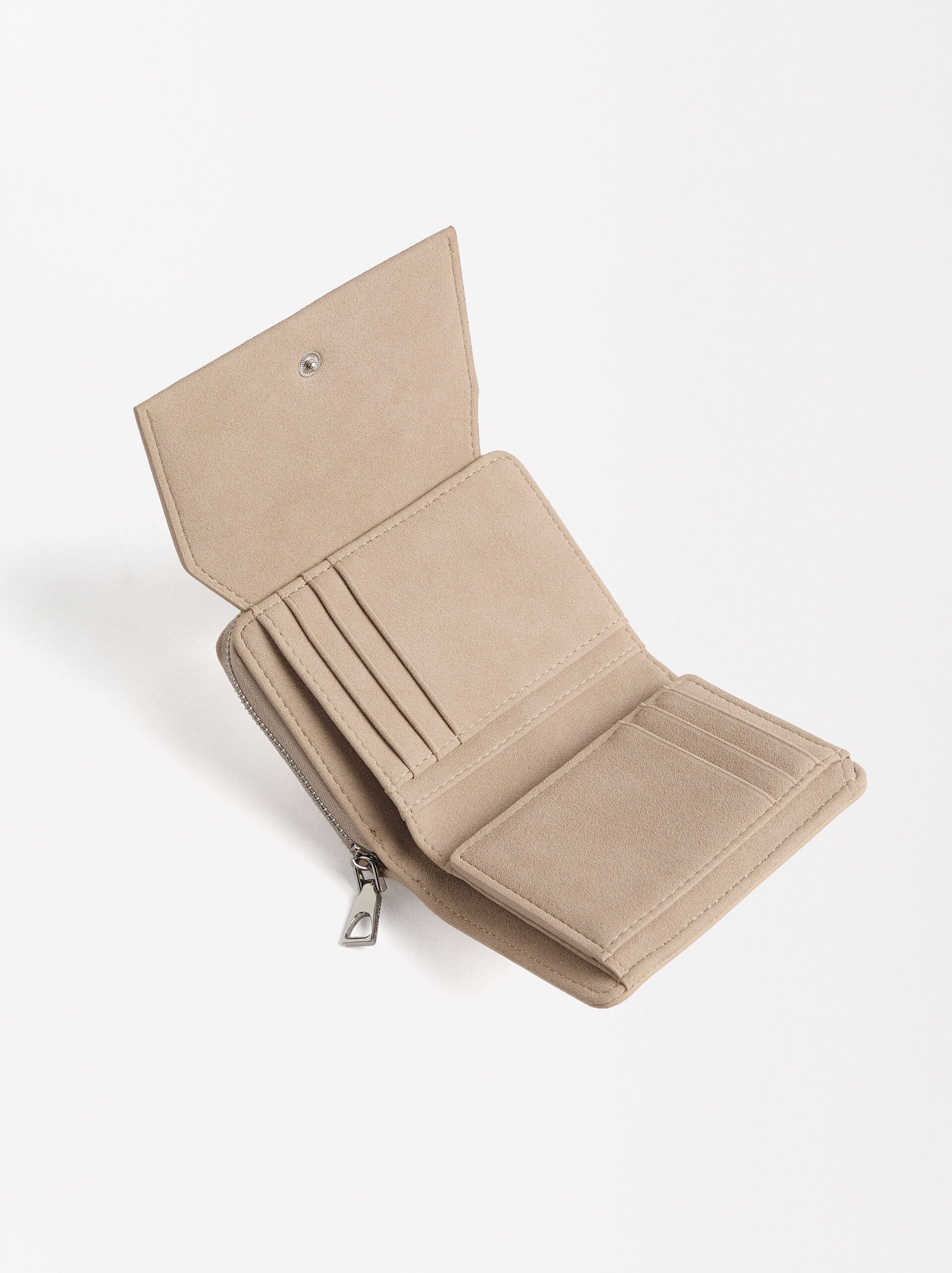 Suede effect wallet flap closure S image number 1.0