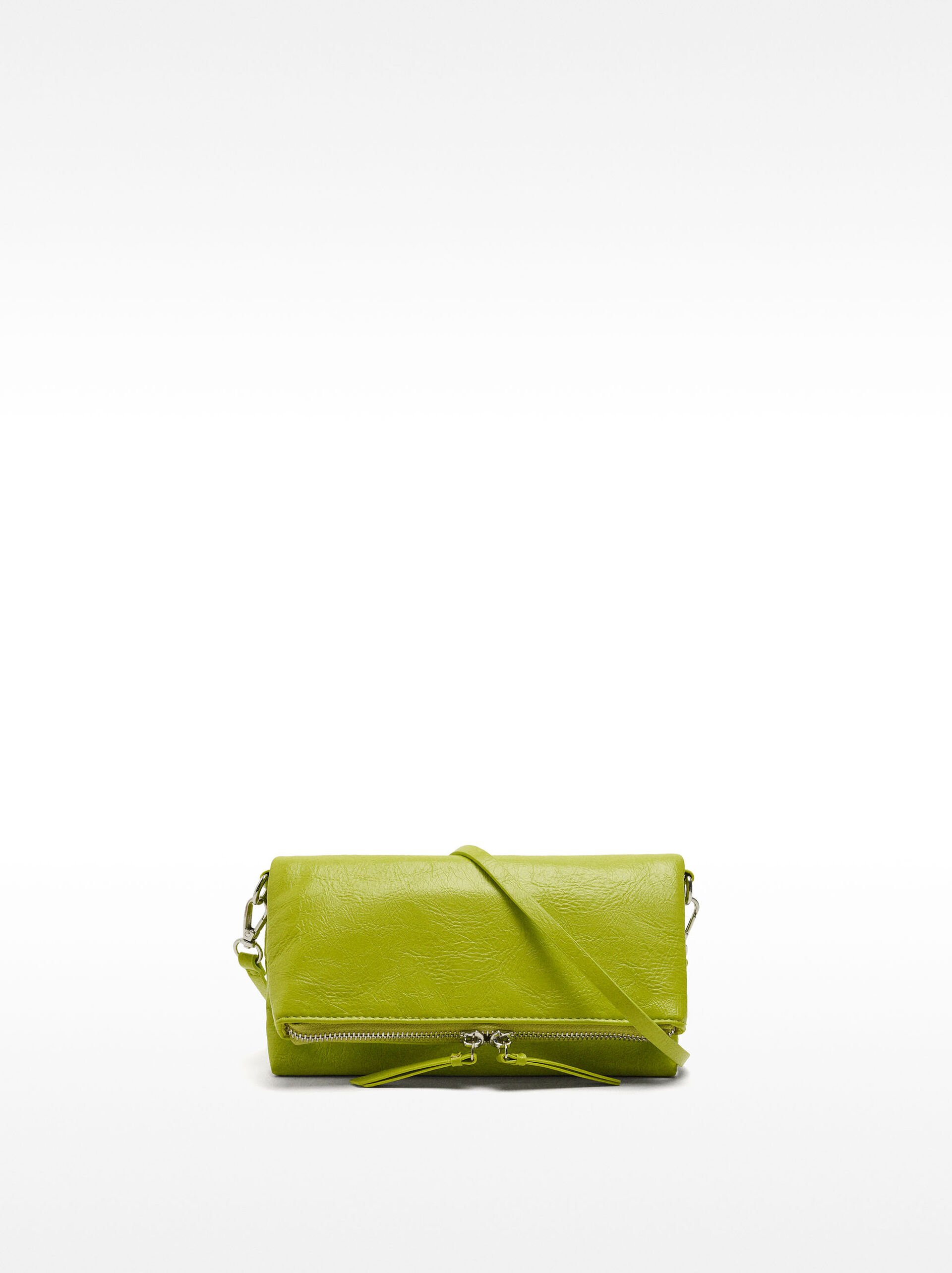 Crackle-effect crossbody bag image number 0.0