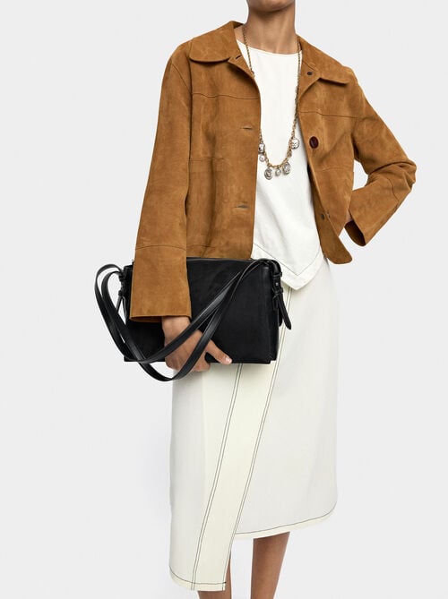 Bolso de hombro efecto piel