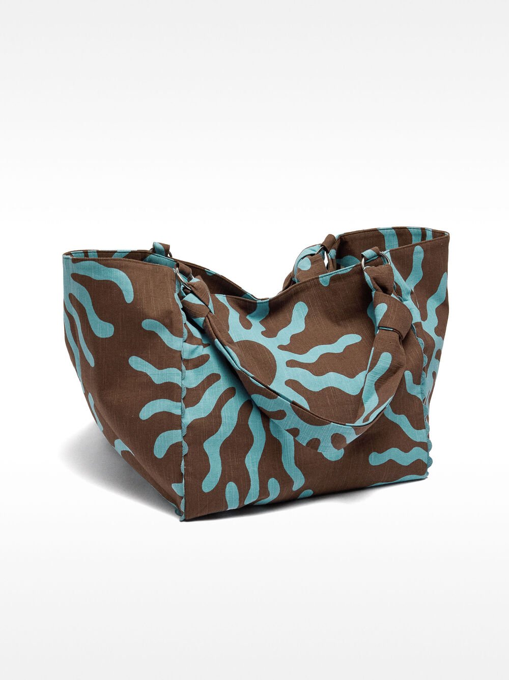 Printed 100% cotton shopper bag