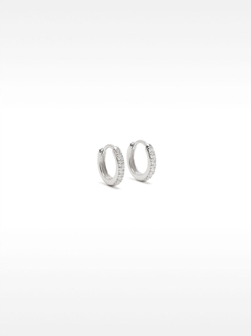 931 SILVER PERSONALISED HOOP EARRINGS WITH ZIRCONIAS