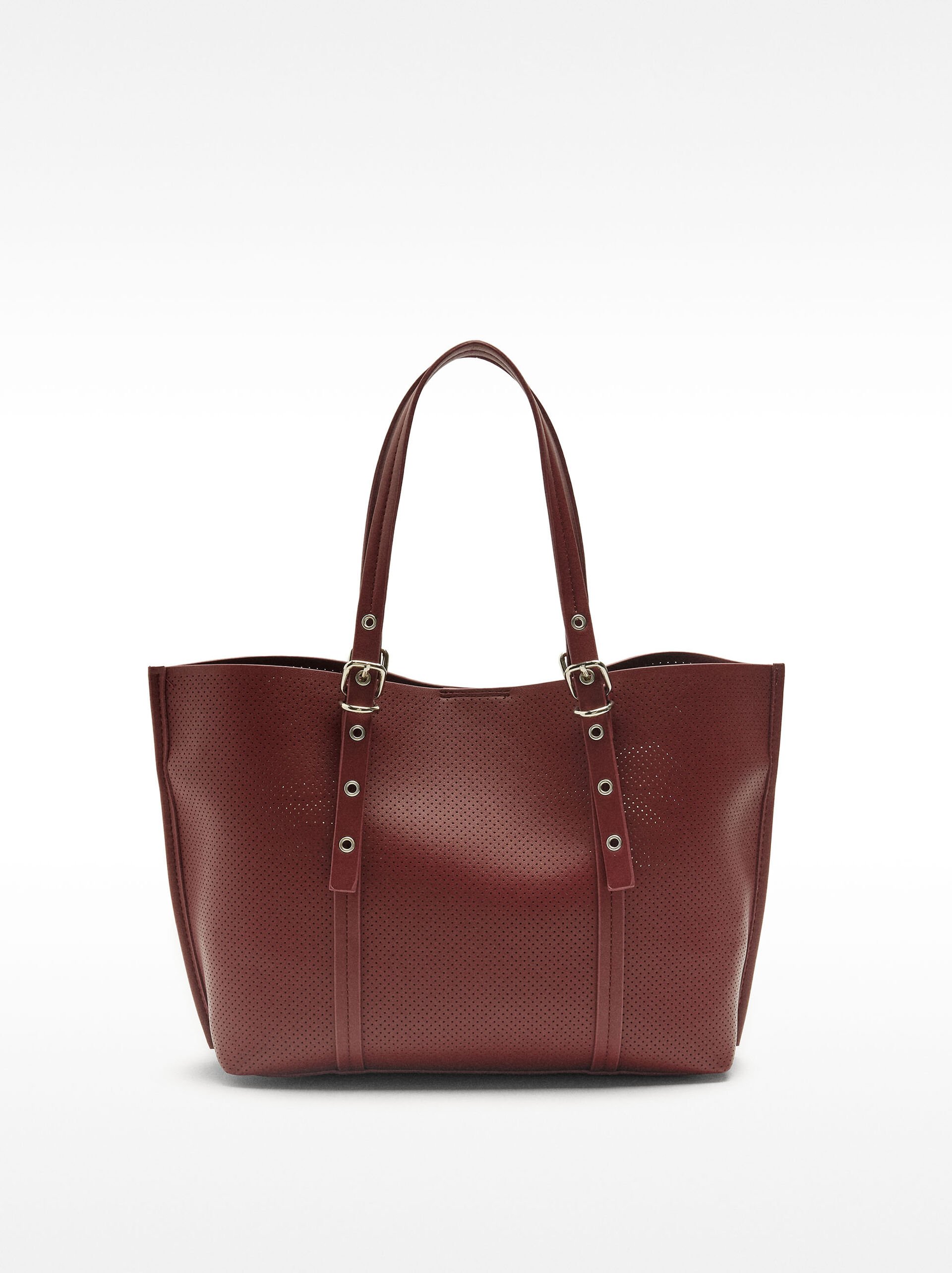 Perforated tote bag with removable pouch image number 0.0