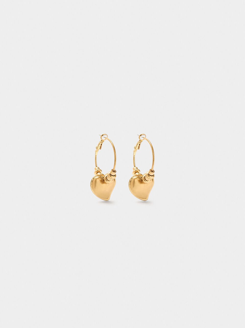 Hoop earrings with heart
