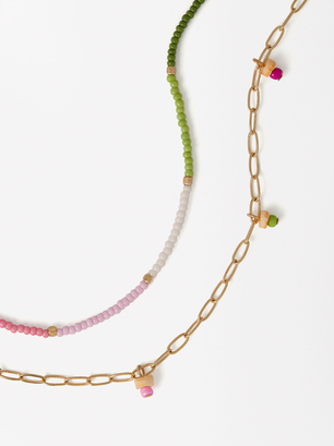 Bracelet Double À Perles, Multicolore, hi-res