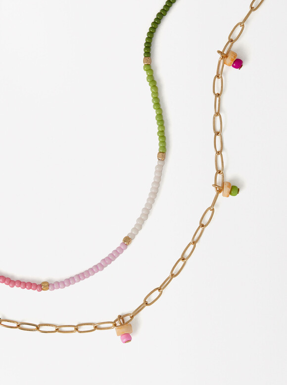 Double Beaded Bracelet, Multicolor, hi-res