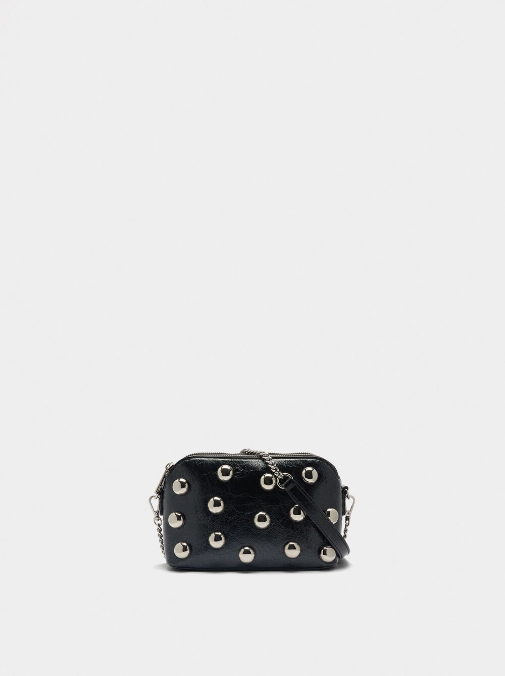 Bolso bandolera con esferas metálicas