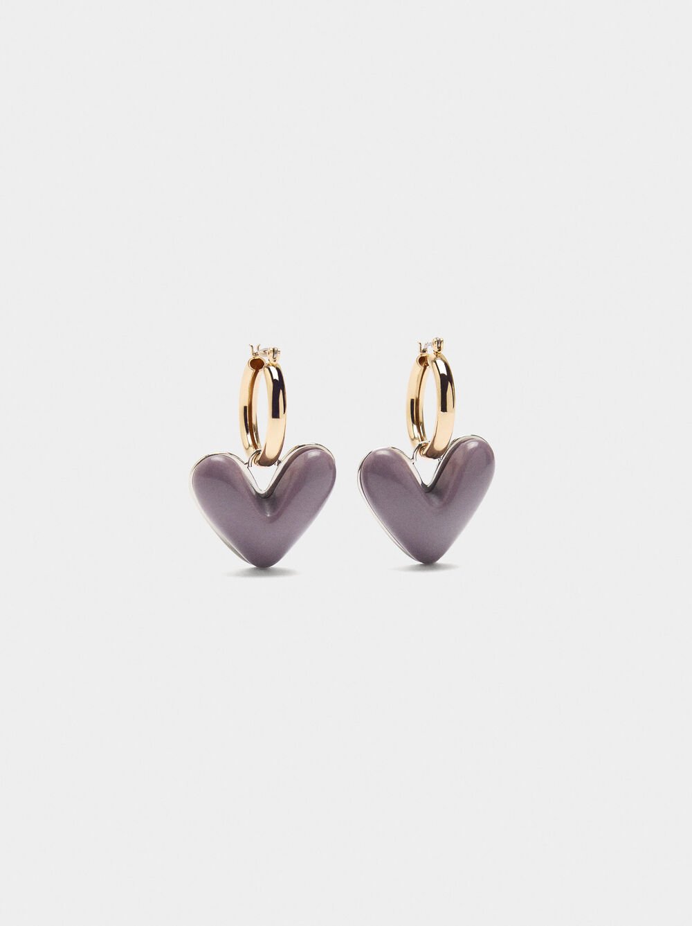 Hoop earrings heart