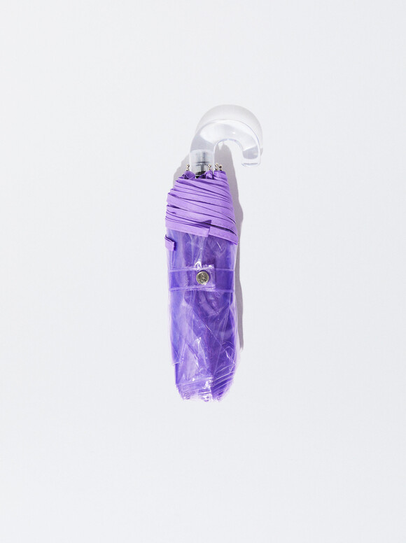 Transparent Medium Umbrella, Violet, hi-res