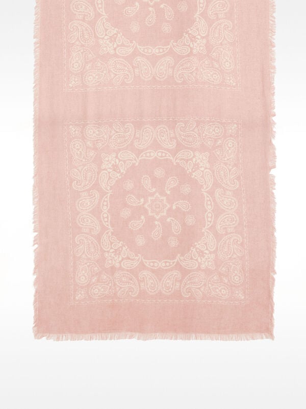 Printed linen scarf