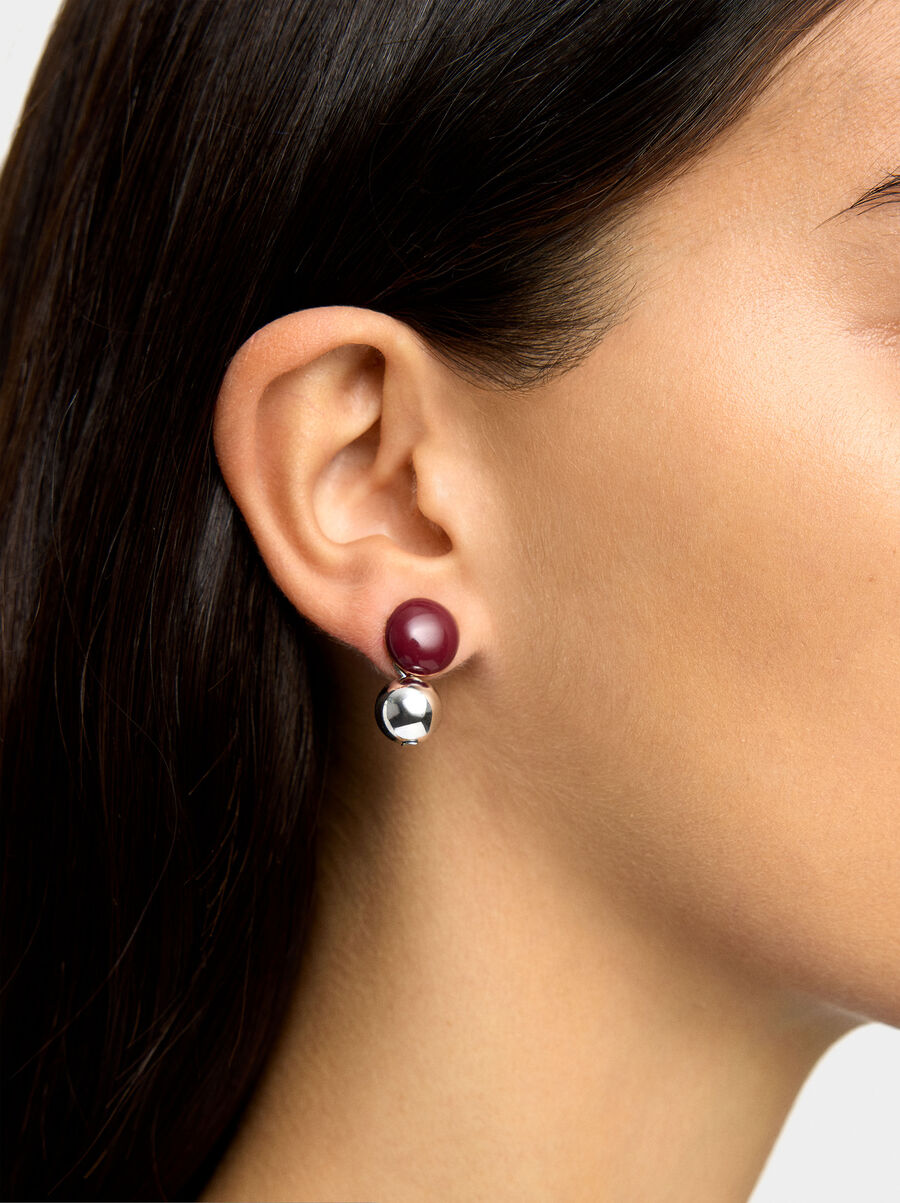 Pendientes esmaltados con esferas