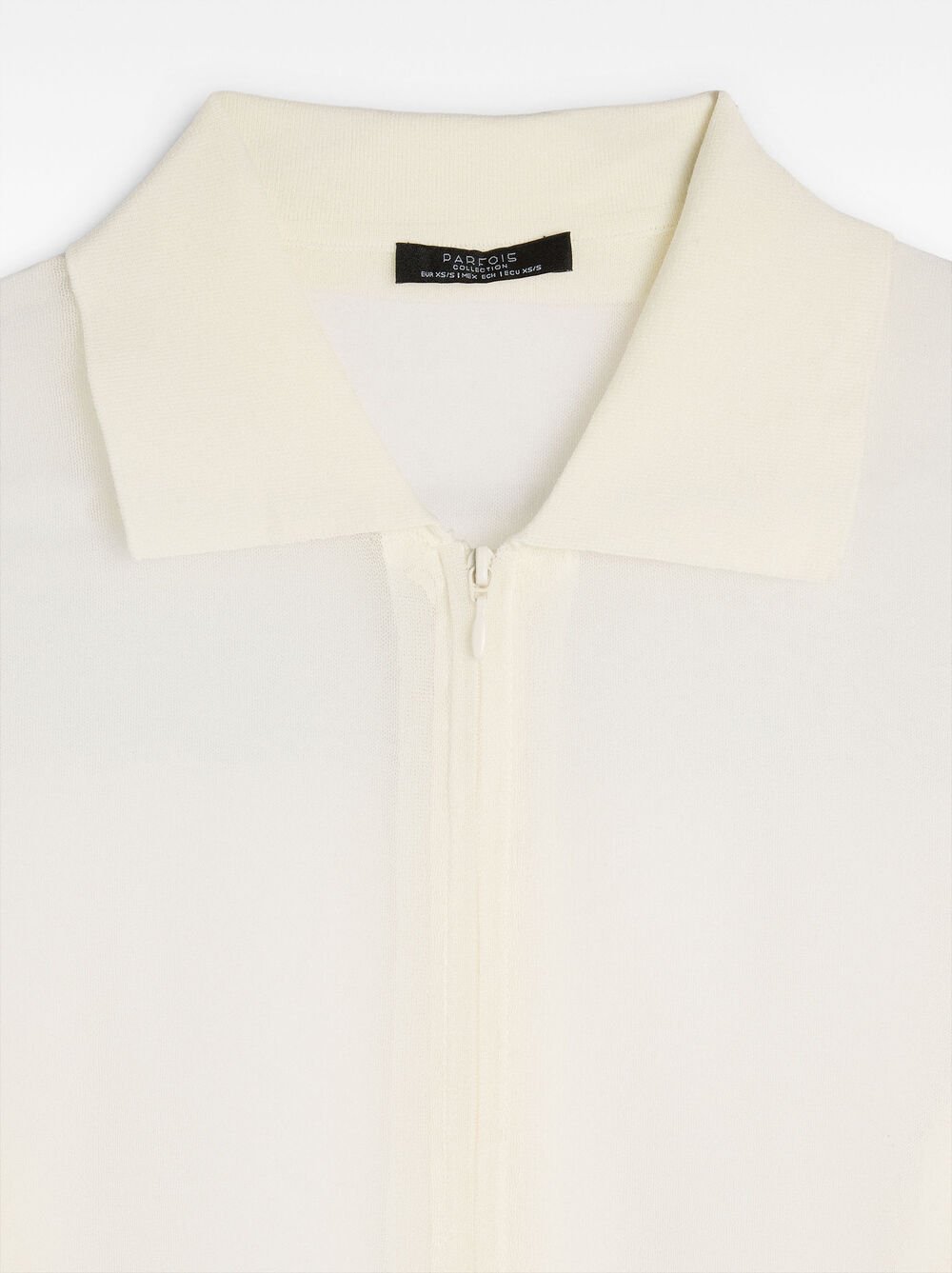 Chemise en maille avec fermeture éclair