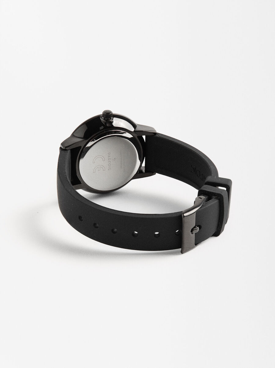 Watch with silicone strap