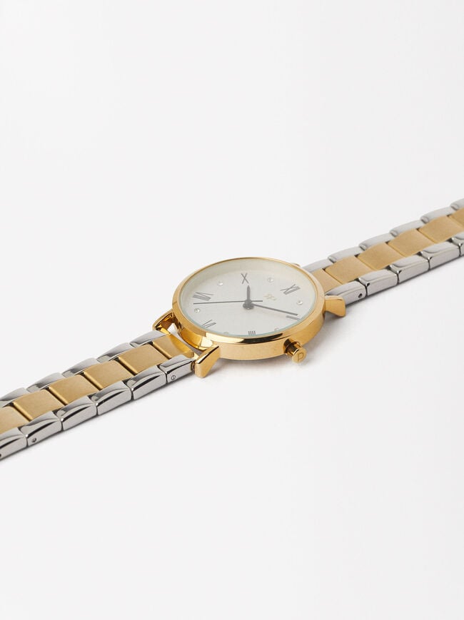 Watch Two-Toned Stainless Steel Strap
