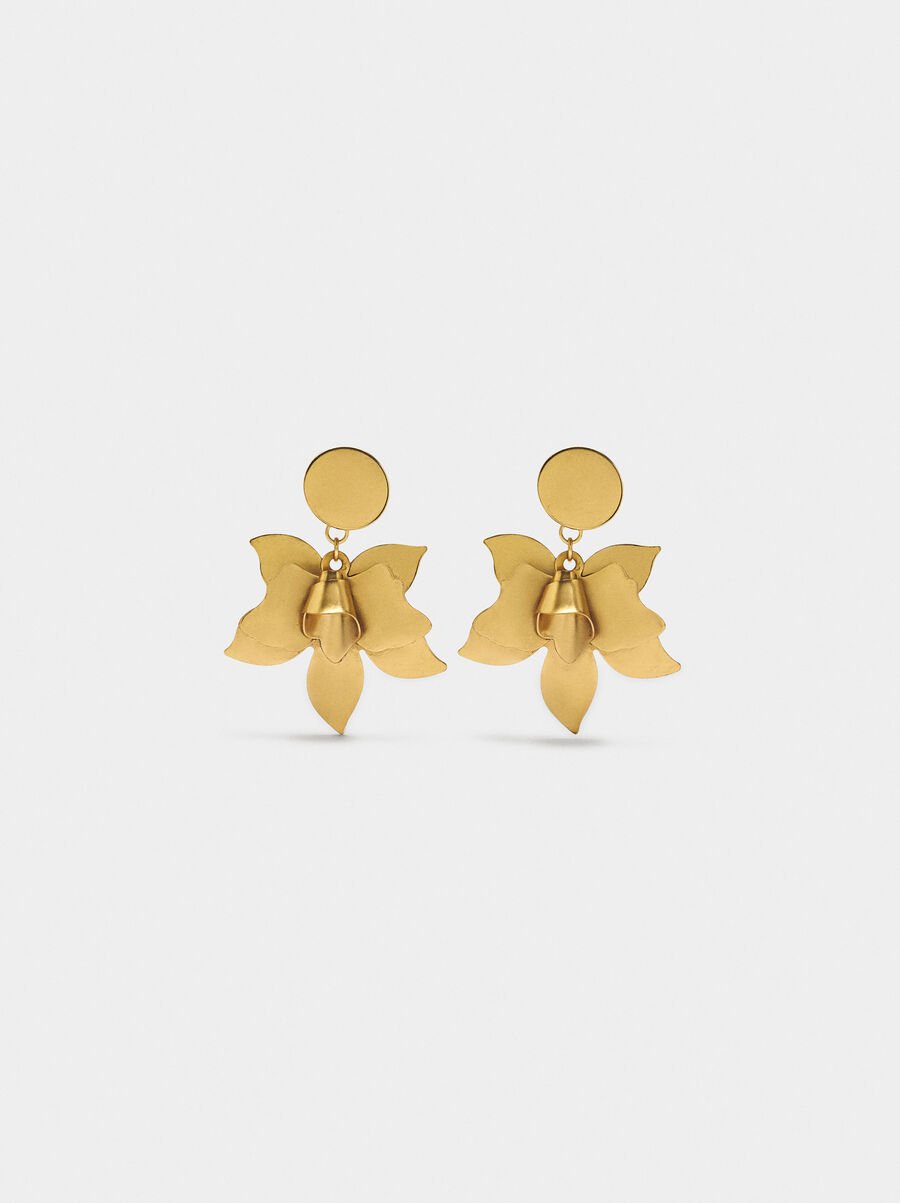 Maxi earrings golden flower
