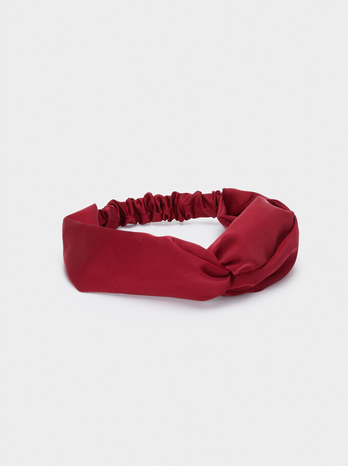 Turban-Style Headband, Red, hi-res