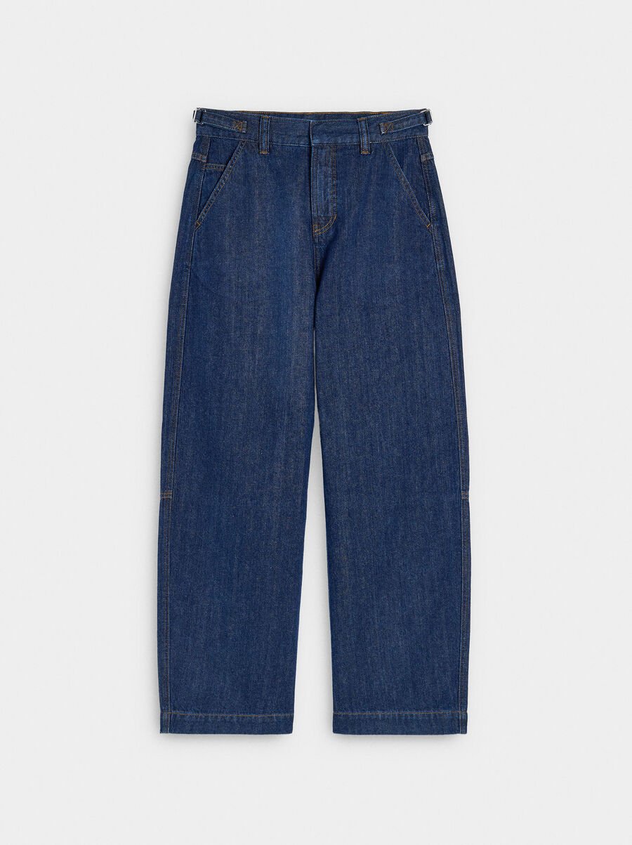 Straight denim trousers