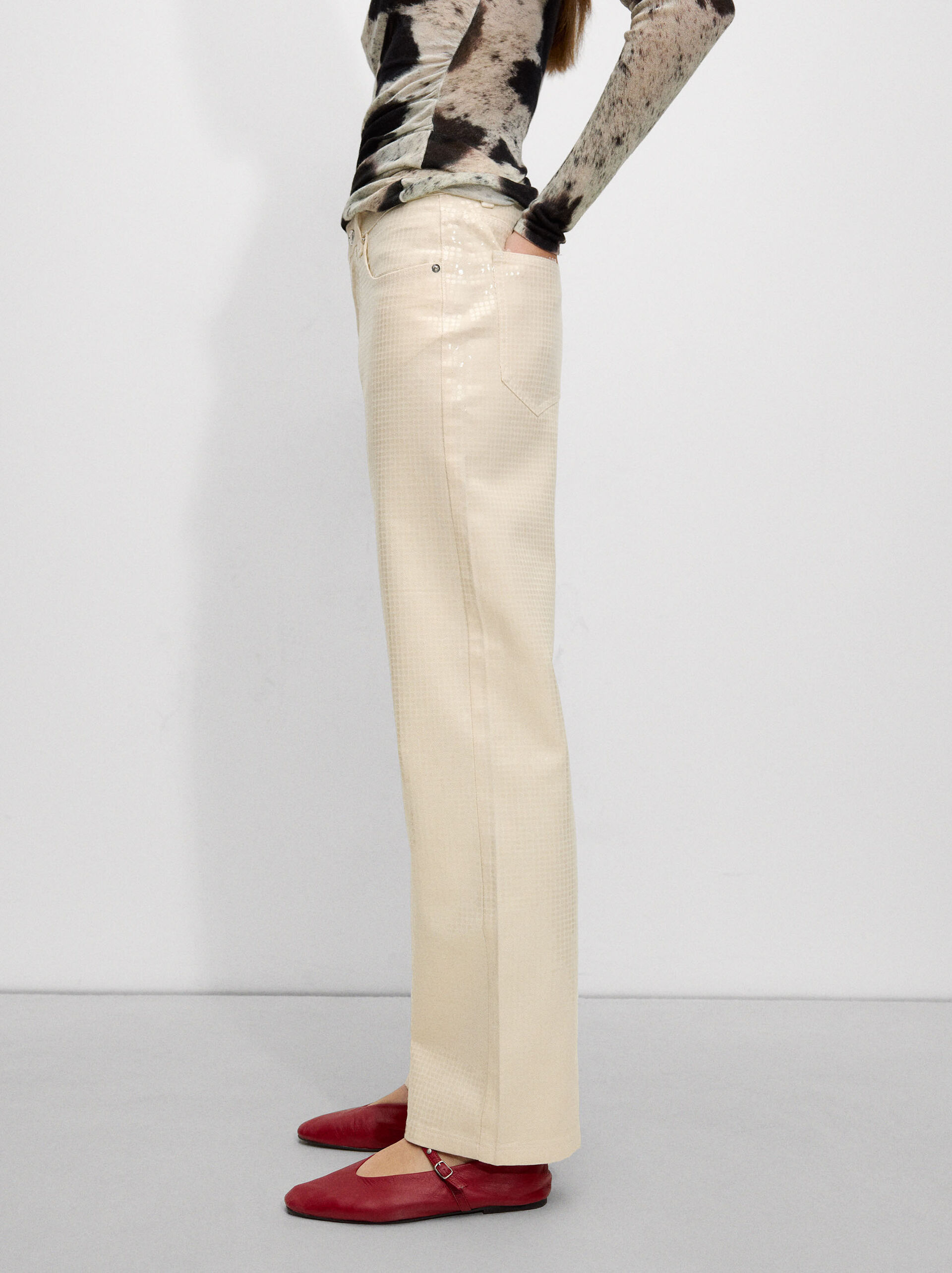 Jeans with transparent foil image number 2.0